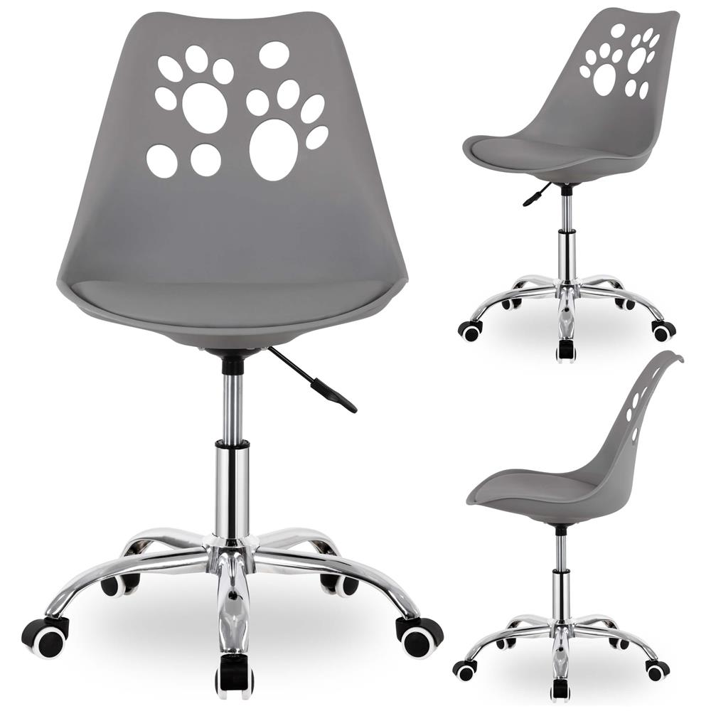 Ergonomikus irodai szék, hab ülőfelülettel, állítható magasságú, max. 120 kg, 90x49x48 cm, szürke - Image 9