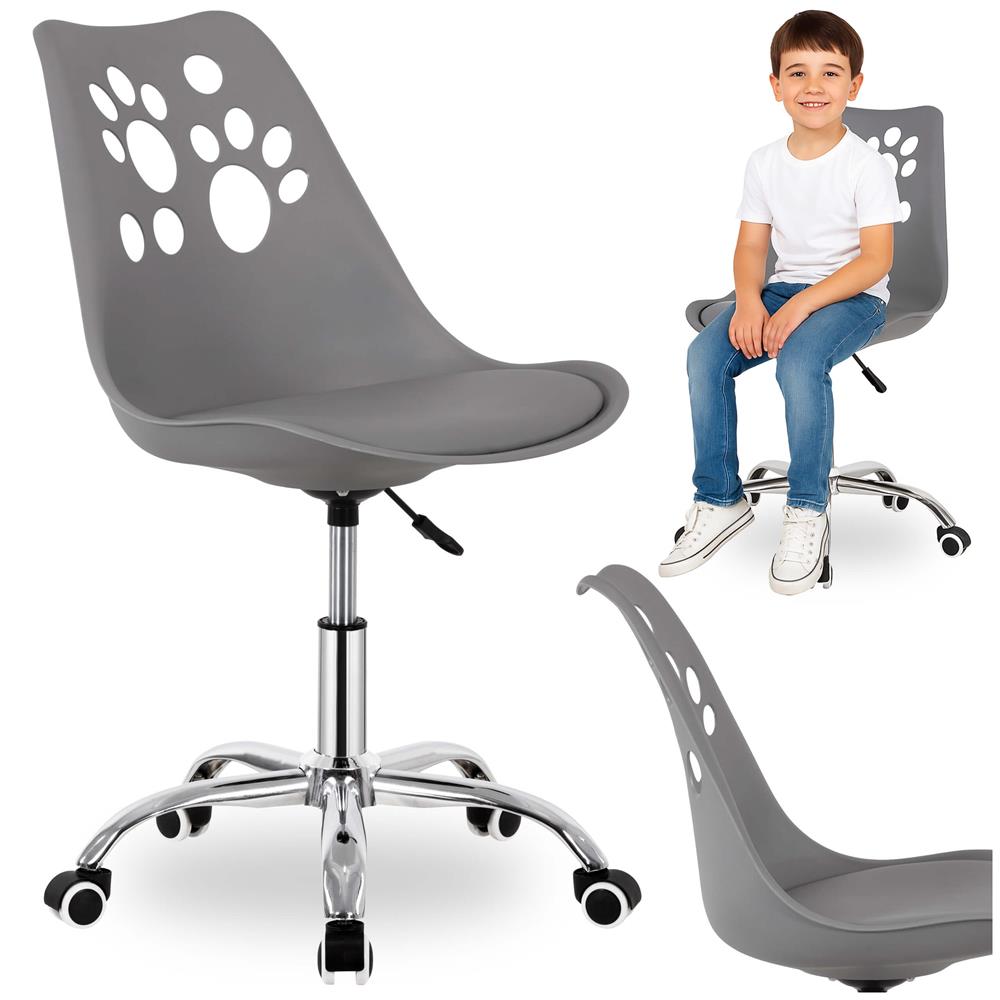 Ergonomikus irodai szék, hab ülőfelülettel, állítható magasságú, max. 120 kg, 90x49x48 cm, szürke - Image 10