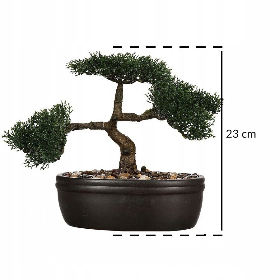 Atmosphera mesterséges bonsai kerámia cserépben, 32x16x23 cm, fekete - Image 5