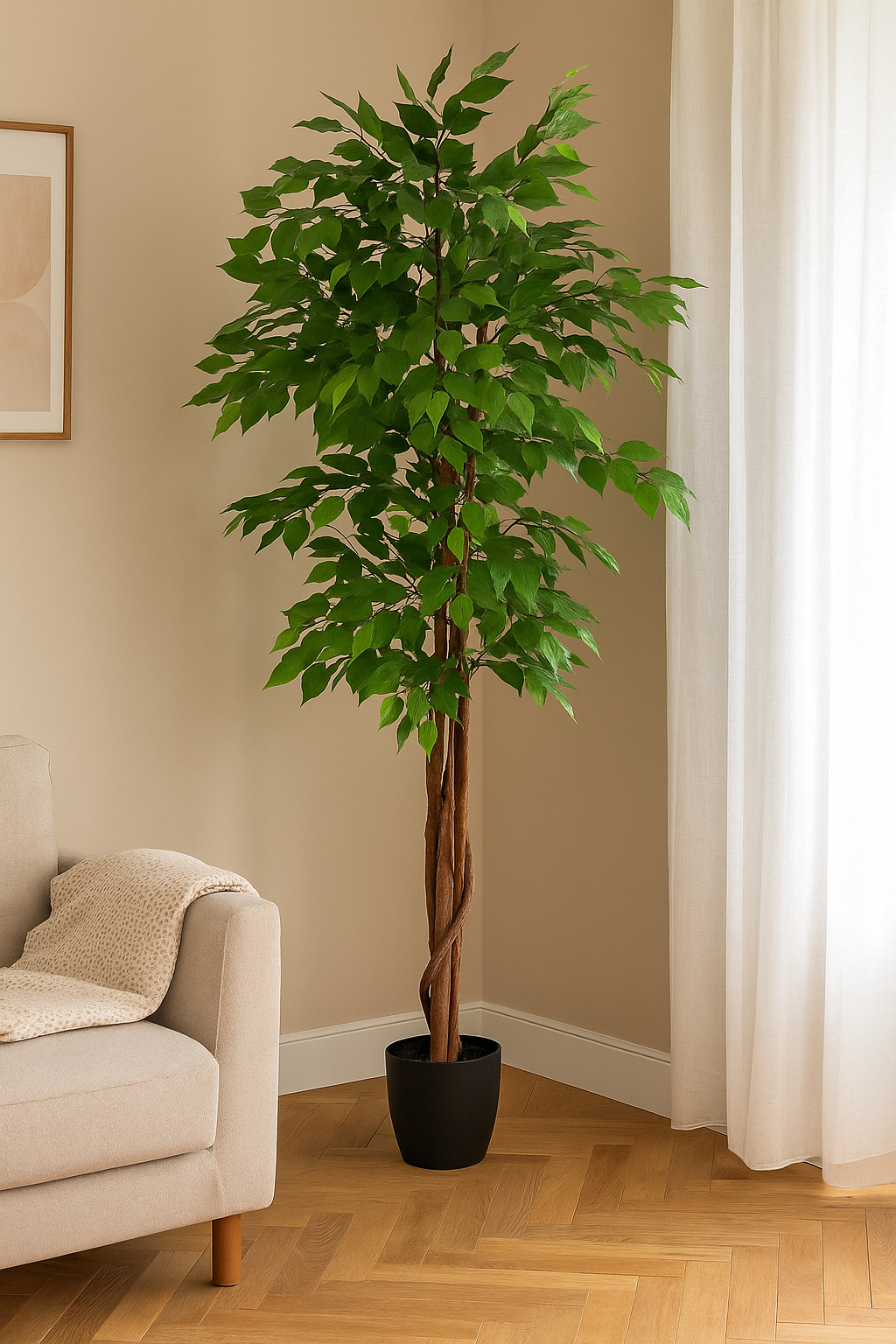 Atmosphera mesterséges fikusz dísz cserépben, 185 cm, zöld
