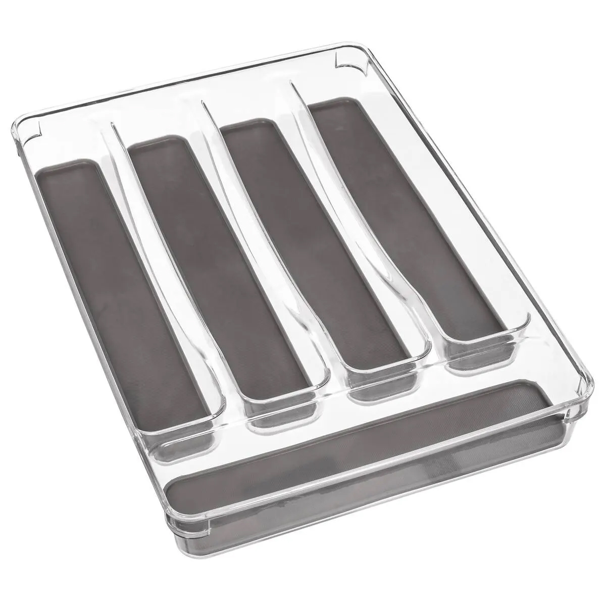 5Five Tidy Smart evoeszkoz talca 5 rekesszel, PET, 23x33x5 cm, szurke