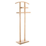 Suport haine 5Five Velvy cu bara si etajera de depozitare, bambus, 44x22x113 cm, maro natural