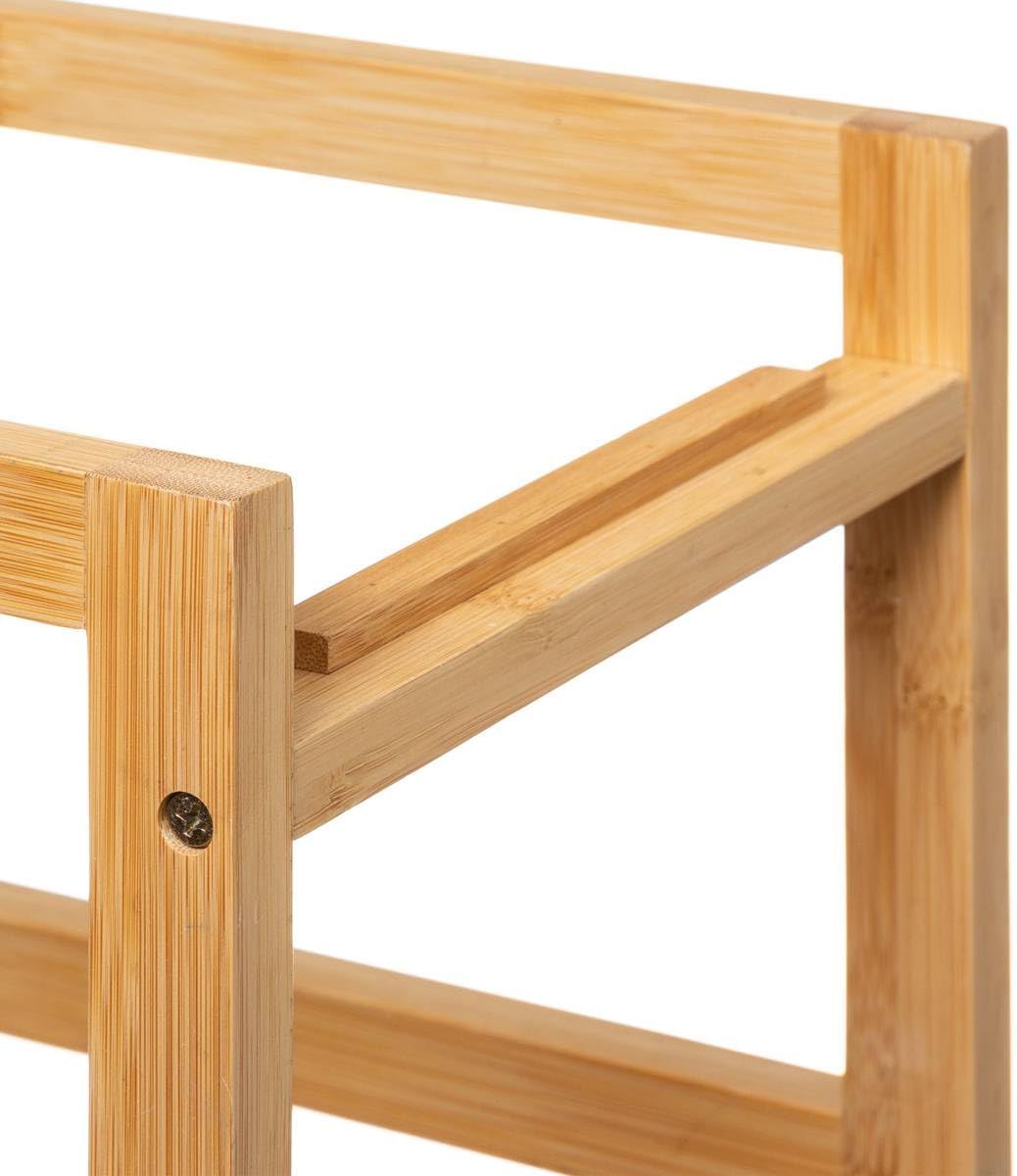 5Five Blackwood gurulós kocsi 3 szintes kialakítással, bambusz és MDF, 41x22x83 cm, natúr és fekete - Image 5