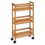 5Five Bambou mobil polc 3 szintes kivitelben, bambuszból, 36x15x74 cm, bézs