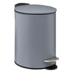 5Five Colors Concrete szemetes kuka pedállal és soft-close záródással, acél, 3 l, 23x23x17 cm, szürke