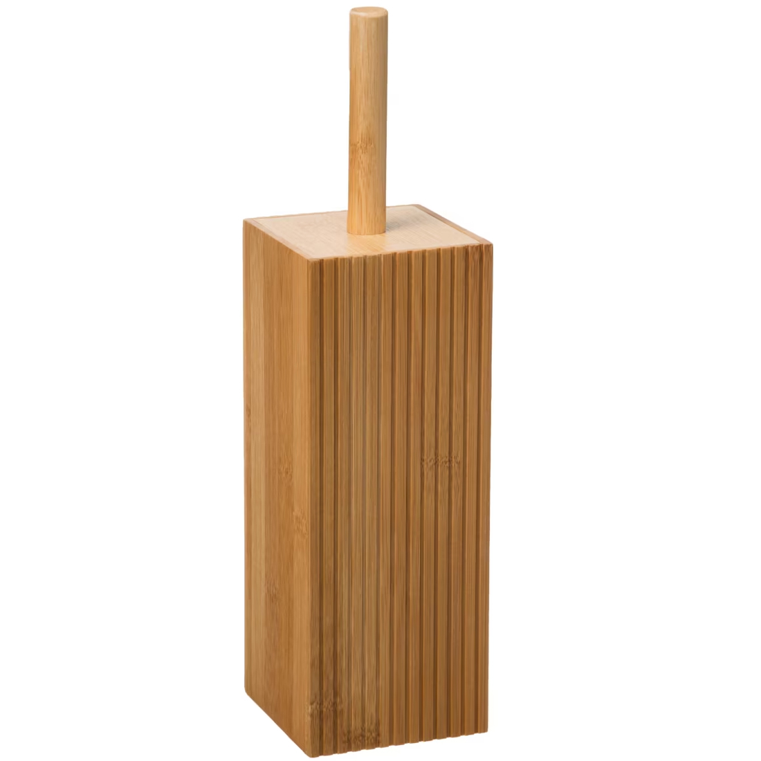 5Five Terre Inconnue WC-kefe hengeres tartóval, bambusz és polipropilén, 10x10x38 cm, natúr