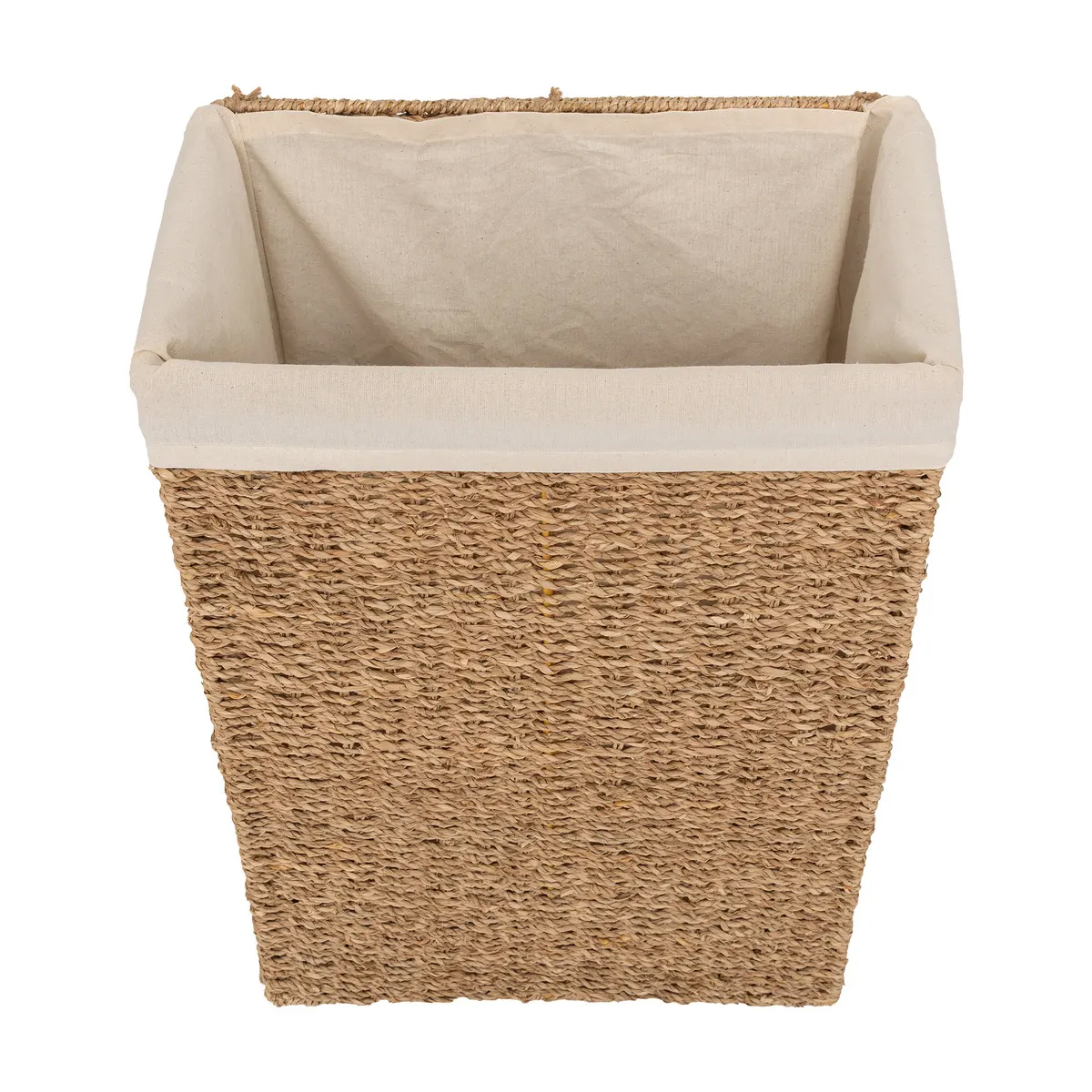5Five szennyestartó kosár fonott nádból, fém vázzal, 40 liter, 37x22x55 cm, barna - Image 6