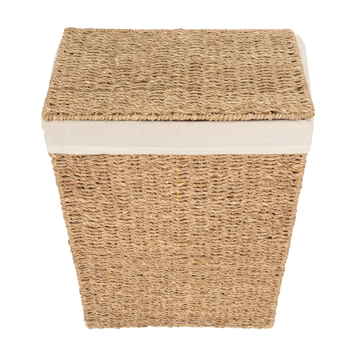 5Five szennyestartó kosár fonott nádból, fém vázzal, 40 liter, 37x22x55 cm, barna - Image 7