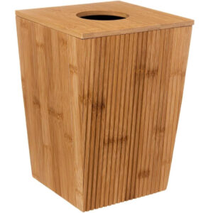 5Five Terre Inconnue szemetes kuka fedéllel, bambuszból, 6 liter, 20x20x26 cm, natúr