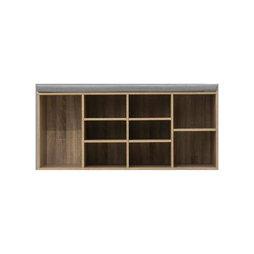 5Five cipőtároló pad 8 pár cipőhöz, párnázott ülőfelülettel, kivehető polcokkal, 105x34x49 cm, bézs - Image 2