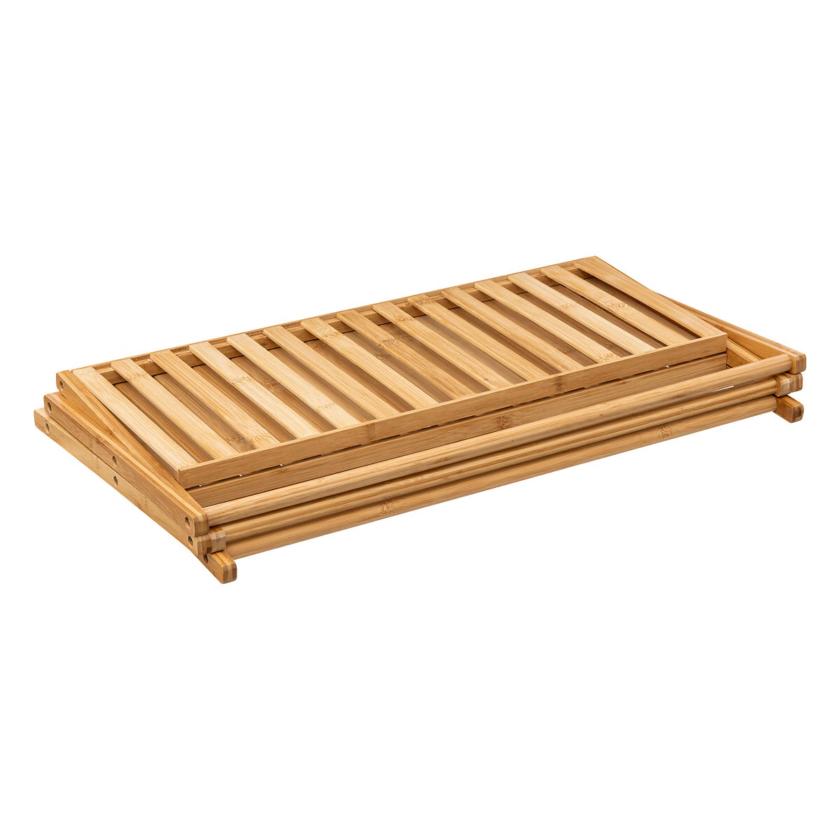 Osszecsukhato bambusz cipotarto allvany, 9 par ciponek, 70x29x53 cm, termeszetes szin - Image 6