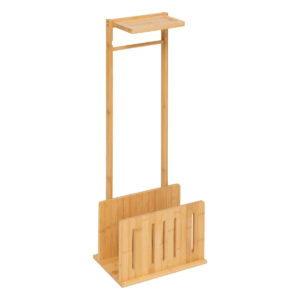 5Five Bamboo WC-papírtartó tartalék tárolóval, bambusz, 31x21x82 cm, natúr