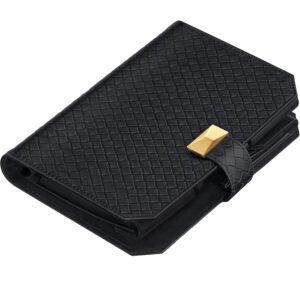 SONGMICS Ronne Collection ora doboz 3 ora szamara, PU bor, rejtett rekesszel, 22x15x5 cm, fekete