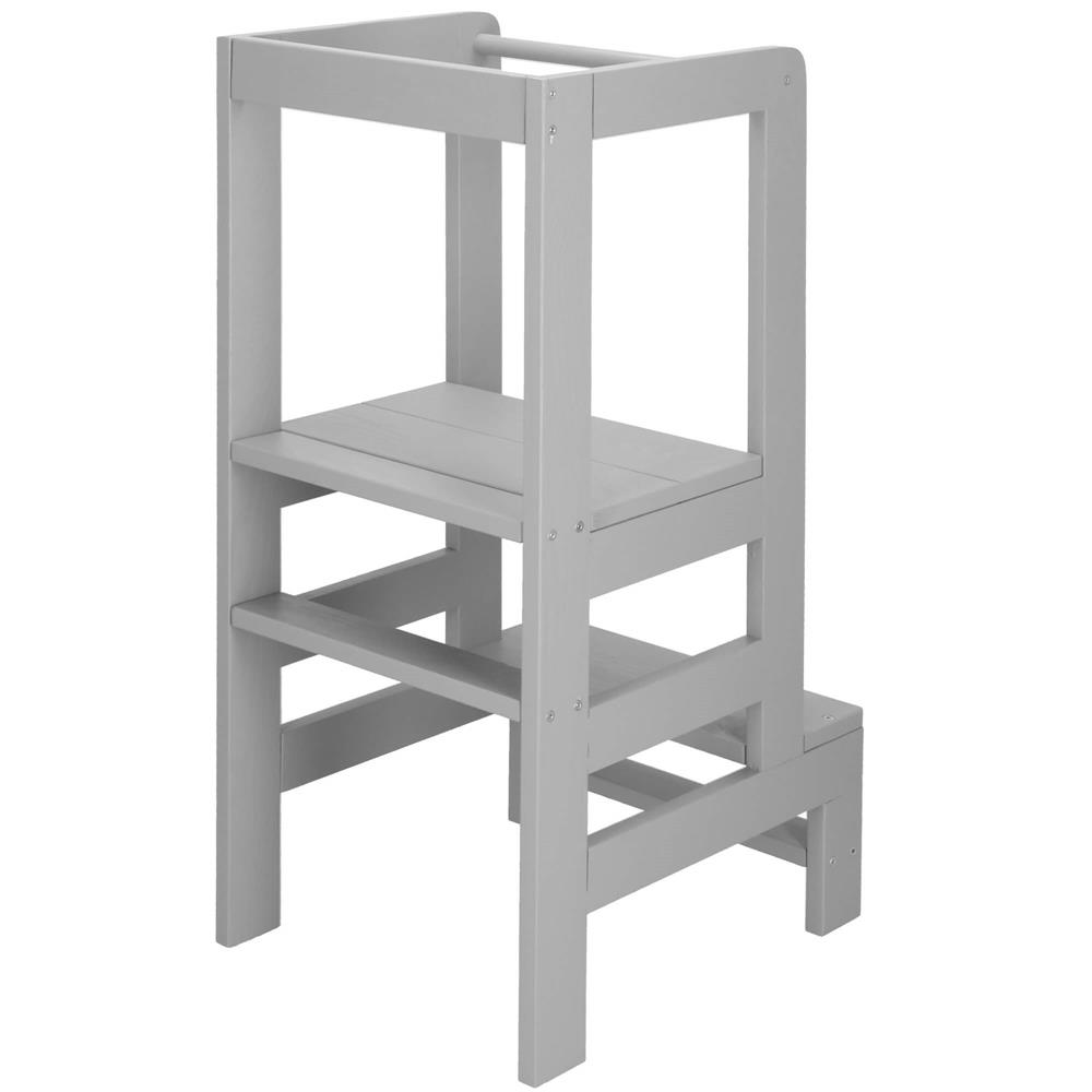 Tobbfunkcios fa tanulotorony allithato platformmal 3 magassagban, 90x39x44 cm, szurke - Image 14