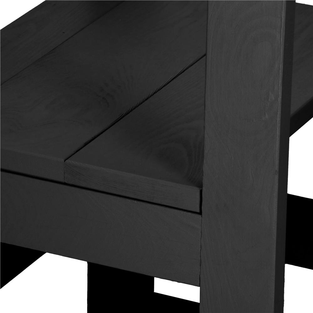 Többfunkciós fa tanulótorony, 3 fokozatban állítható platformmal, 90x39x44 cm, fekete - Image 6