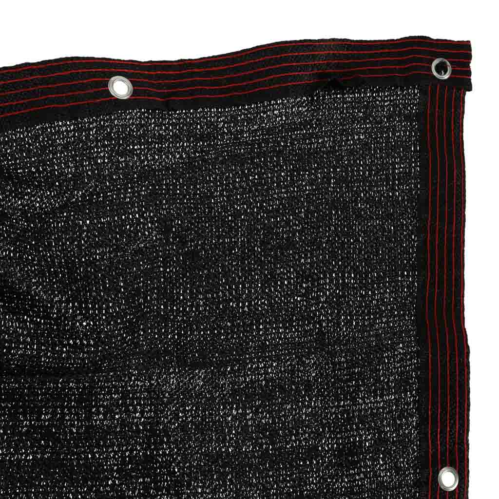 Erkélyvédő PVC hálóból, fém rögzítőgyűrűkkel, 105×500 cm, fekete - Image 3