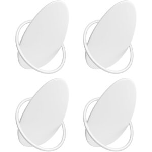 SONGMICS 4 db-os fali akasztó szett, ovális design, acél, 5 kg/akasztó, 9x5x7 cm, gyöngyfehér