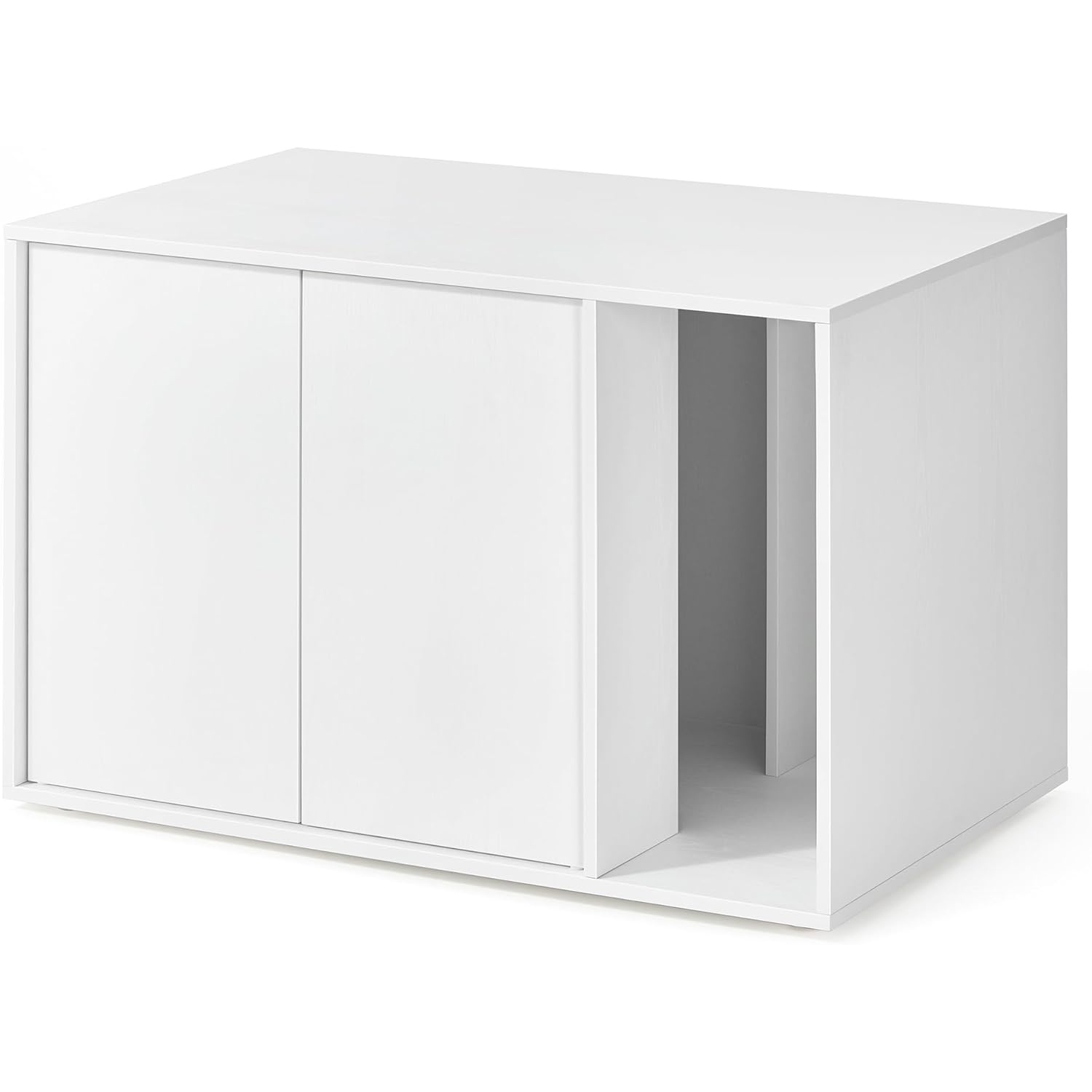 SONGMICS macskaalom szekreny, gyors osszeszereles szerszam nelkul, minimalista design, PAL, 80x50x50 cm, feher