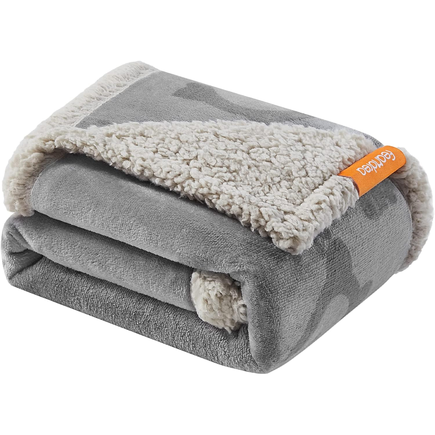 FEANDREA vízálló takaró kutyáknak és macskáknak, dupla fleece, 101x73 cm, szürke