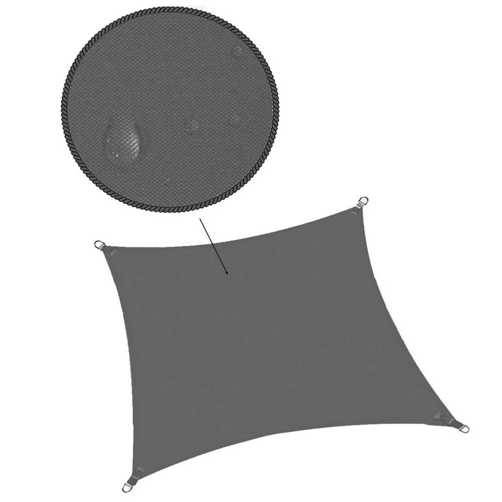 Árnyékoló vitorla 5x5 m teraszra vagy erkélyre, vízálló, UV-védelemmel, szürke színű - Image 19