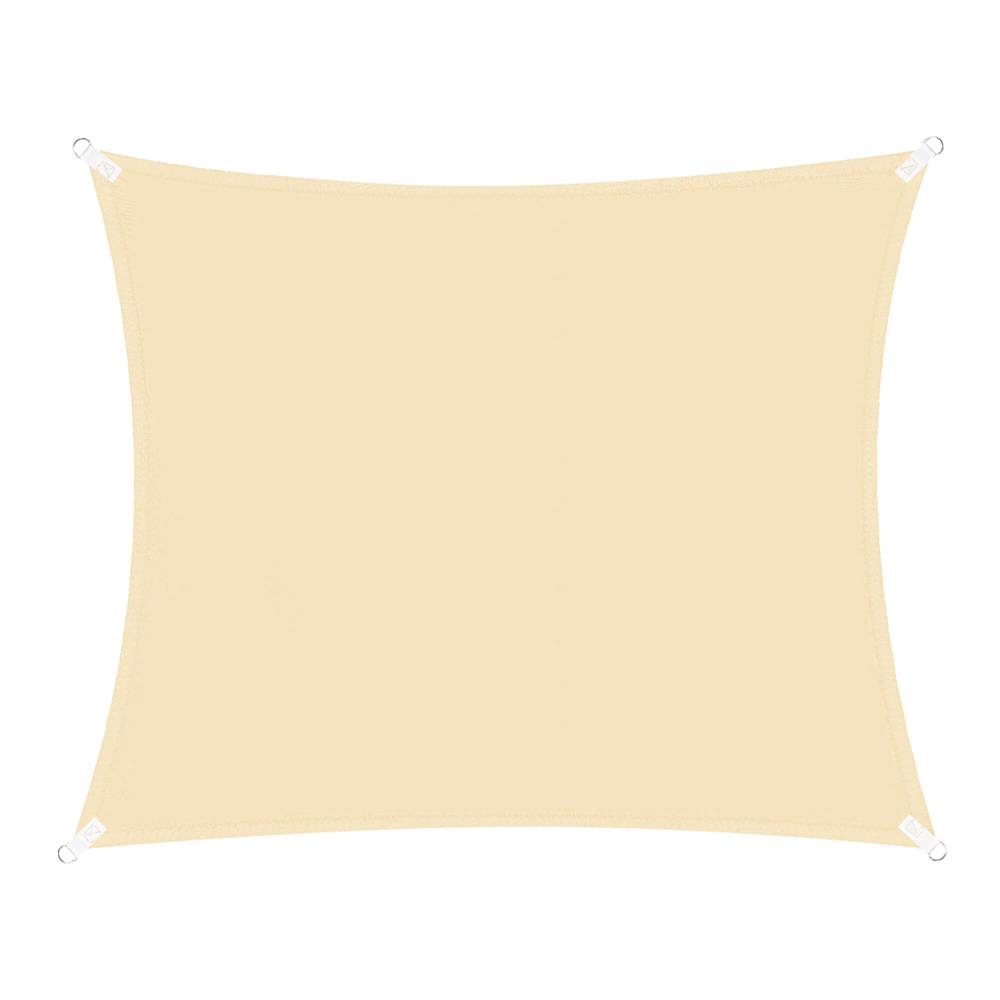 Árnyékoló vitorla 3x3 m teraszra vagy erkélyre, vízálló, UV-védelemmel, krémszínű - Image 7
