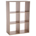Etajera 5Five Mix n'Modul cu 6 compartimente, PAL, 68x32x101 cm, bej natural