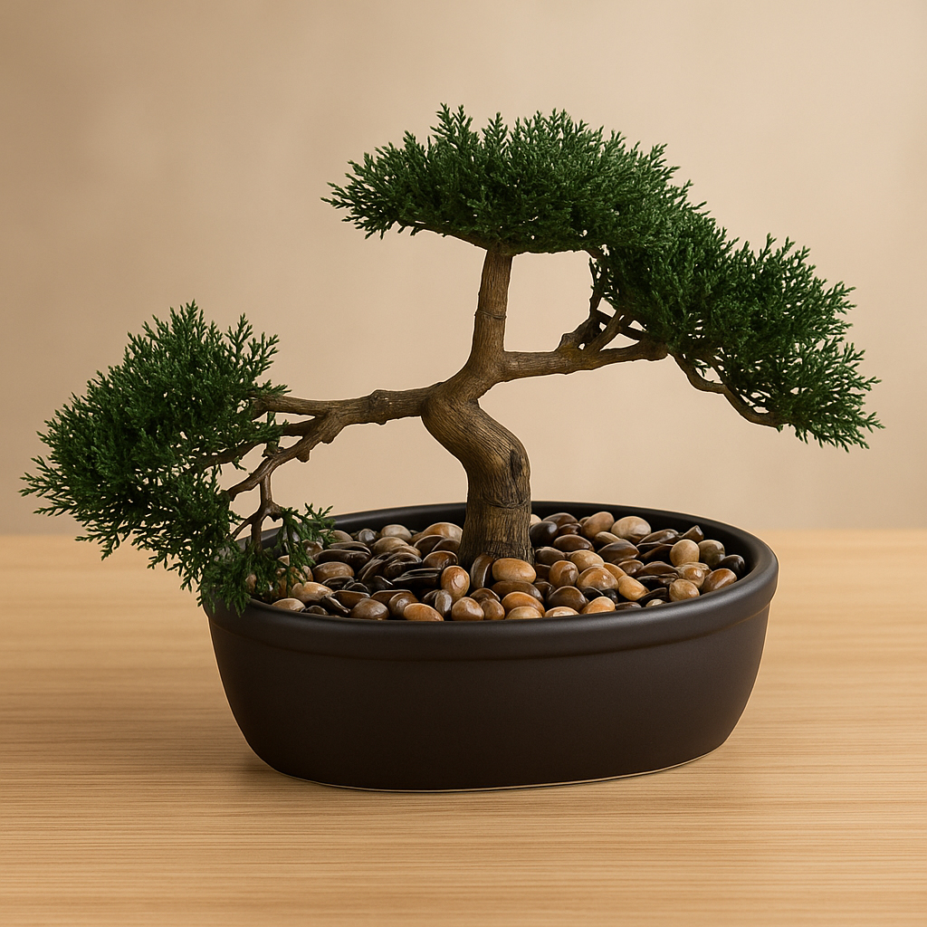 Atmosphera mesterséges bonsai kerámia cserépben, 32x16x23 cm, fekete - Image 6