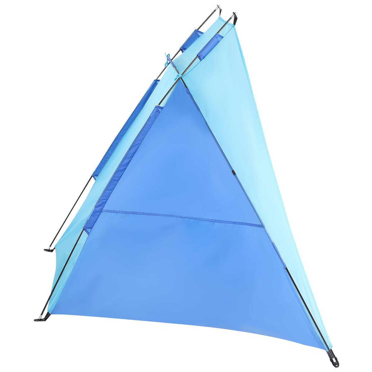 2 személyes strandsátor, UV-védelemmel és szigetelt padlóval, 200×100×105 cm, kék - Image 2