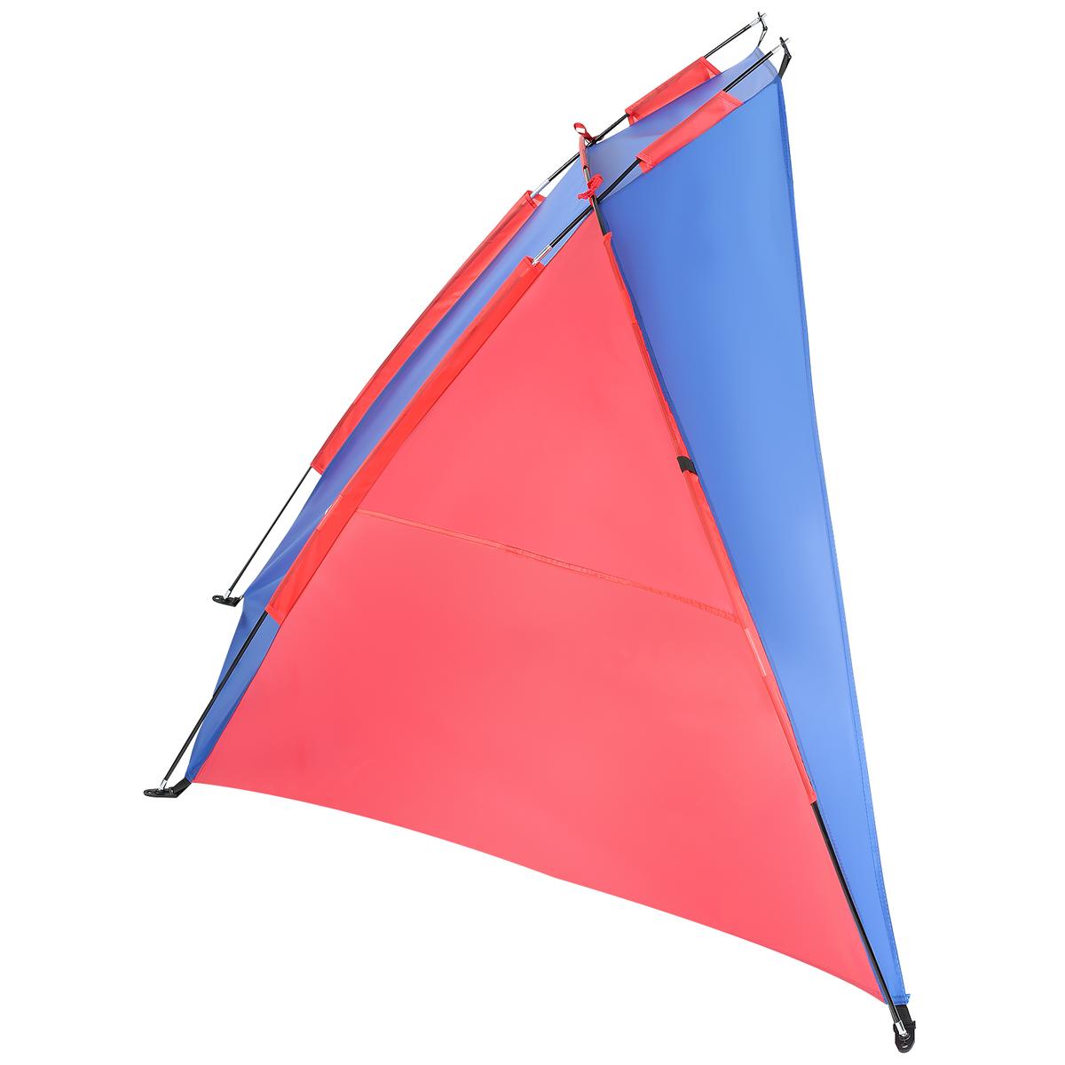 2 személyes strandsátor UV-védelemmel és szigetelt padlóval, 200×120×120 cm, kék és rózsaszín - Image 2
