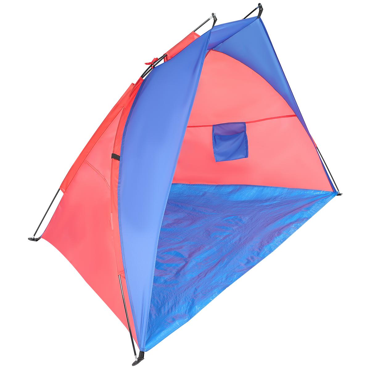 2 személyes strandsátor UV-védelemmel és szigetelt padlóval, 200×120×120 cm, kék és rózsaszín - Image 6