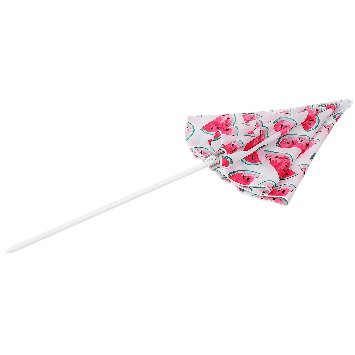 160 cm-es strandsátor fém vázzal, állítható dőlésszöggel és hordtáskával, fehér és piros - Image 8