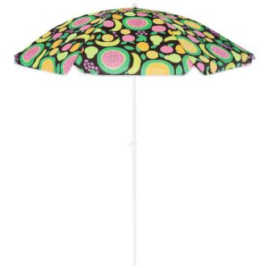 160 cm-es strandsátor-ernyő fém szerkezettel, állítható dőlésszöggel és hordtáskával, többszínű