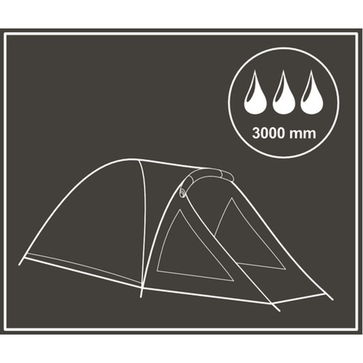 4 személyes kempingsátor előtérrel, UV-védelemmel, 3000 mm vízállóság, 330×250×105 cm, szürke - Image 16