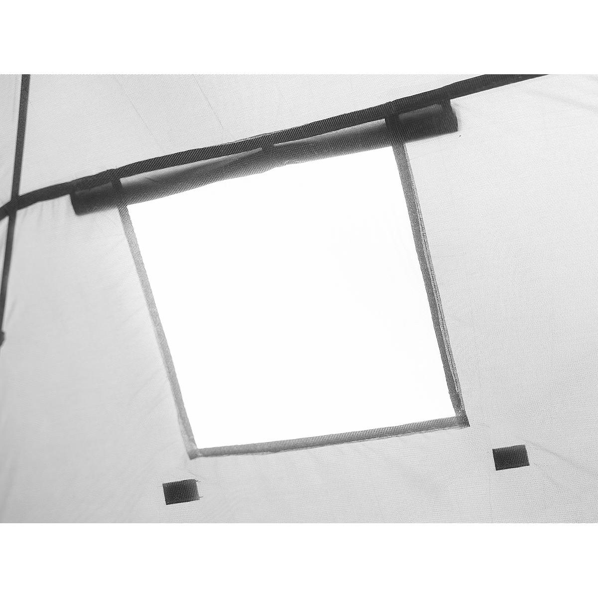 4 személyes kempingsátor előtérrel, UV-védelemmel, 3000 mm vízállóság, 330×250×105 cm, szürke - Image 7