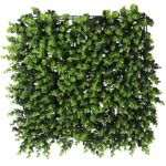 Mesterséges dekoratív panel 50x50 cm, falra vagy kerítésre szerelhető, buxus, beltéri/kültéri használatra