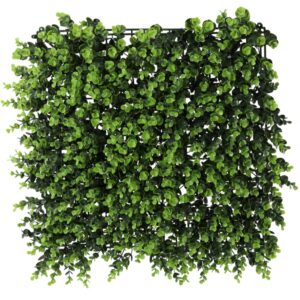 Mesterséges dekoratív panel 50x50 cm, falra vagy kerítésre szerelhető, buxus, beltéri/kültéri használatra