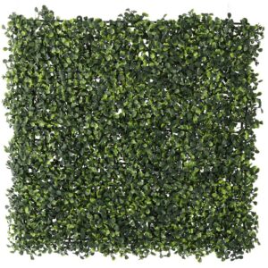 Mesterséges dekoratív panel 50x50 cm, falra vagy kerítésre szerelhető, kis buxus, beltéri/kültéri használatra