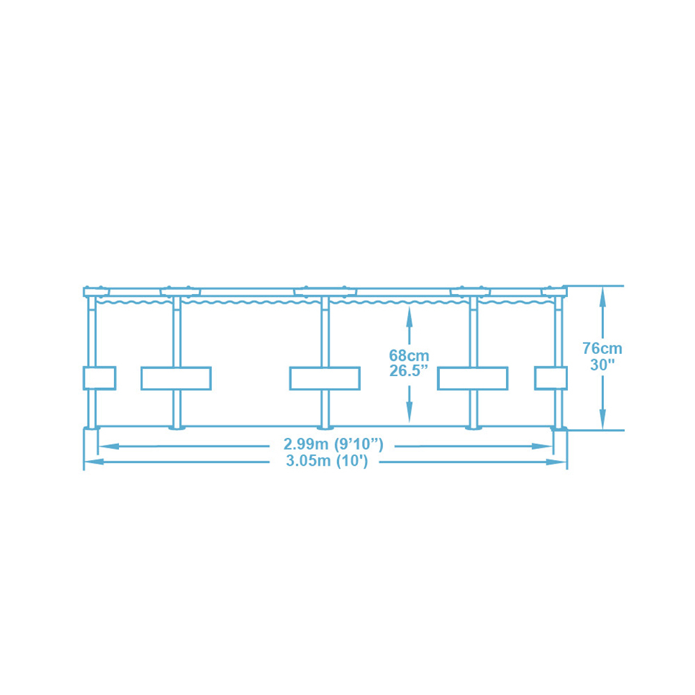 Bestway Steel Pro MAX fémvázas medence, 305x76 cm, minden tartozékkal együtt - Image 16