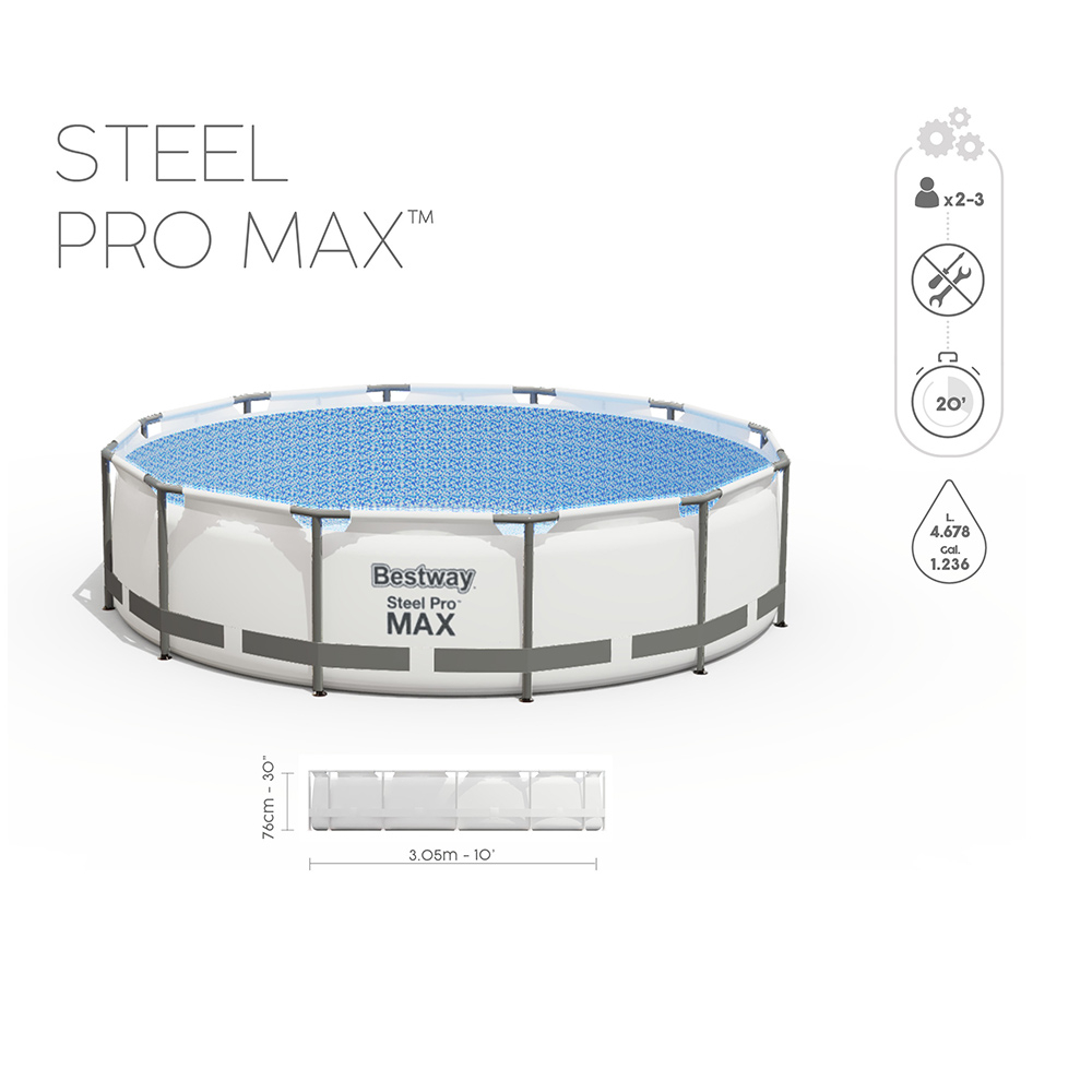 Bestway Steel Pro MAX fémvázas medence, 305x76 cm, minden tartozékkal együtt - Image 14