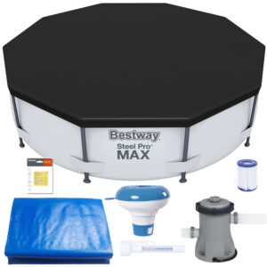 Bestway Steel Pro MAX fémvázas medence, 305x76 cm, minden tartozékkal együtt