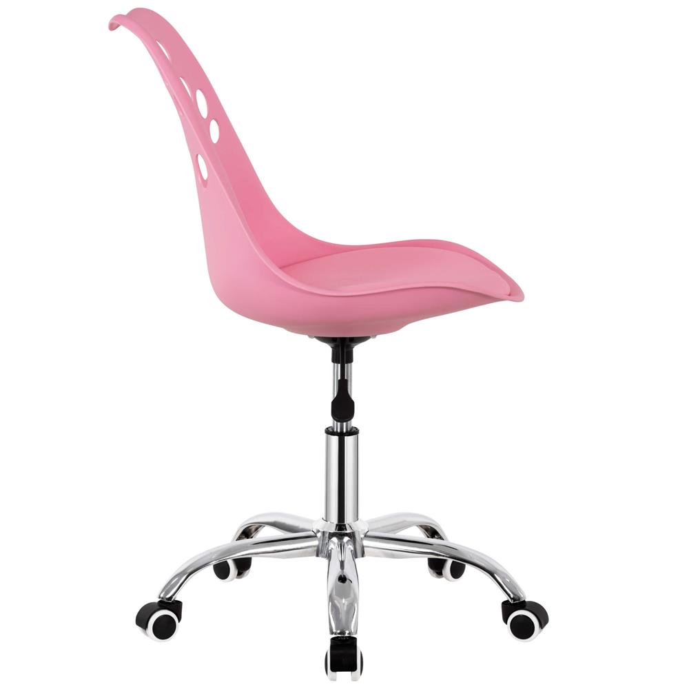 Ergonomikus irodai szék, habszivacs ülőfelülettel, magasságban állítható, max. 120 kg, 90x49x48 cm, rózsaszín - Image 15