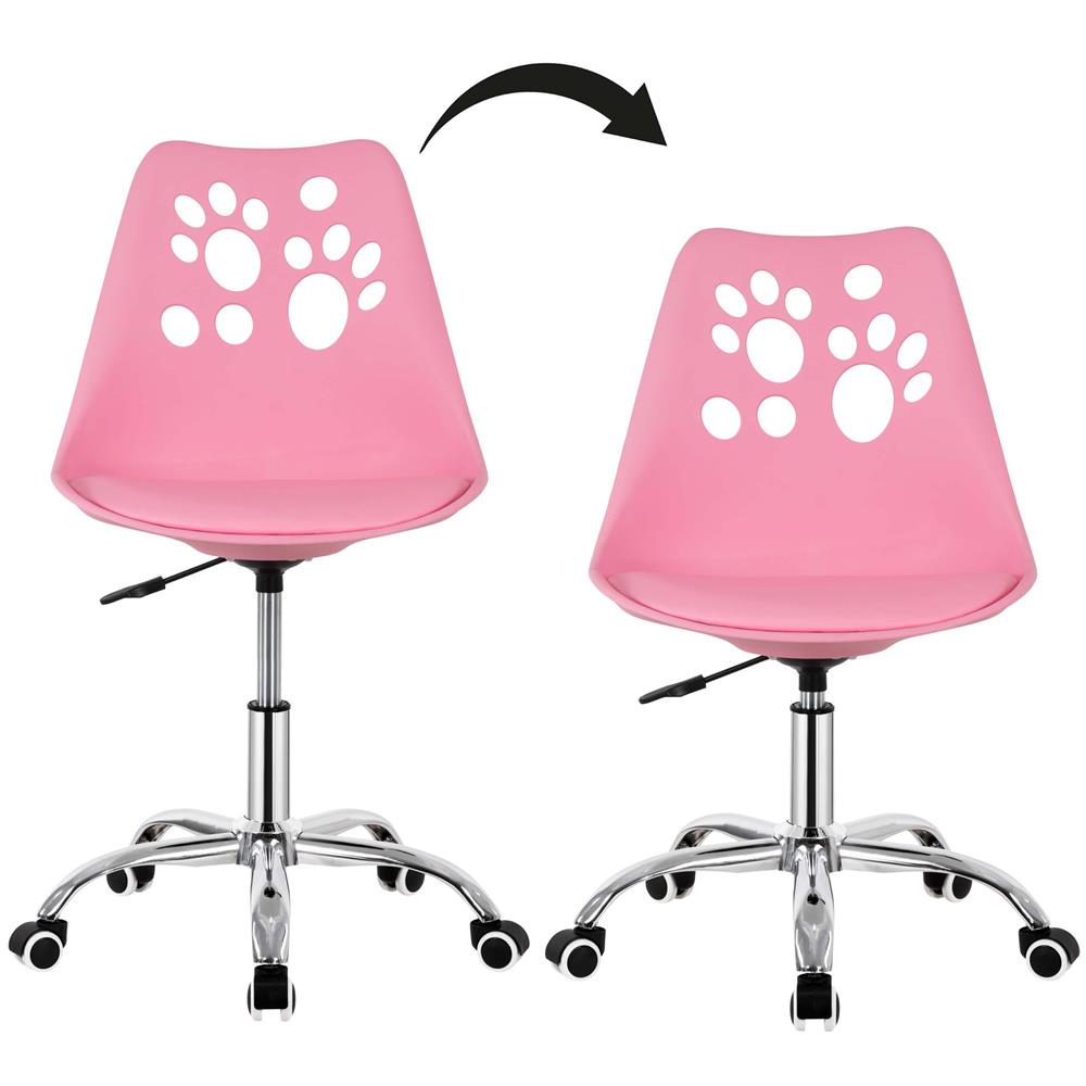 Ergonomikus irodai szék, habszivacs ülőfelülettel, magasságban állítható, max. 120 kg, 90x49x48 cm, rózsaszín - Image 23