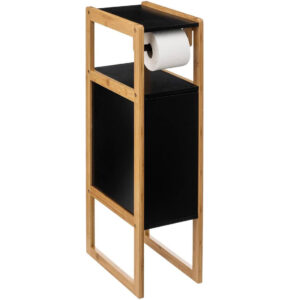 5Five Natureo WC-papír tartó szekrénnyel, MDF, 33×20×80 cm, fekete