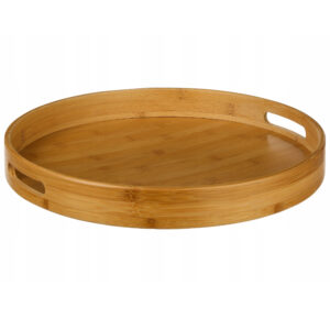 5Five kerek tálca bambuszból és MDF-ből, Ø40 cm, natúr barna