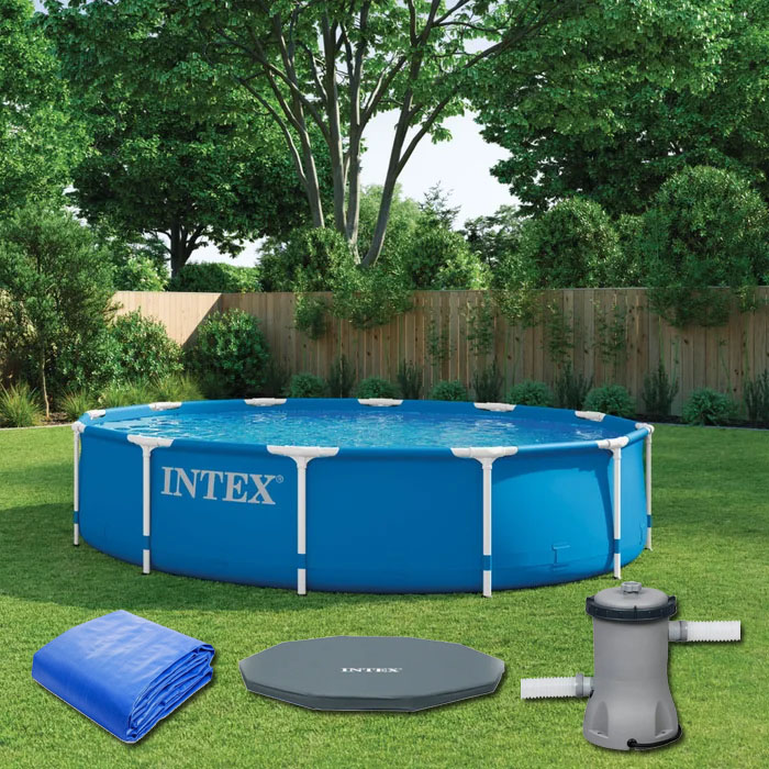 Fémvázas Intex medence, 366×76 cm, 6500 liter, minden tartozékkal - Image 2