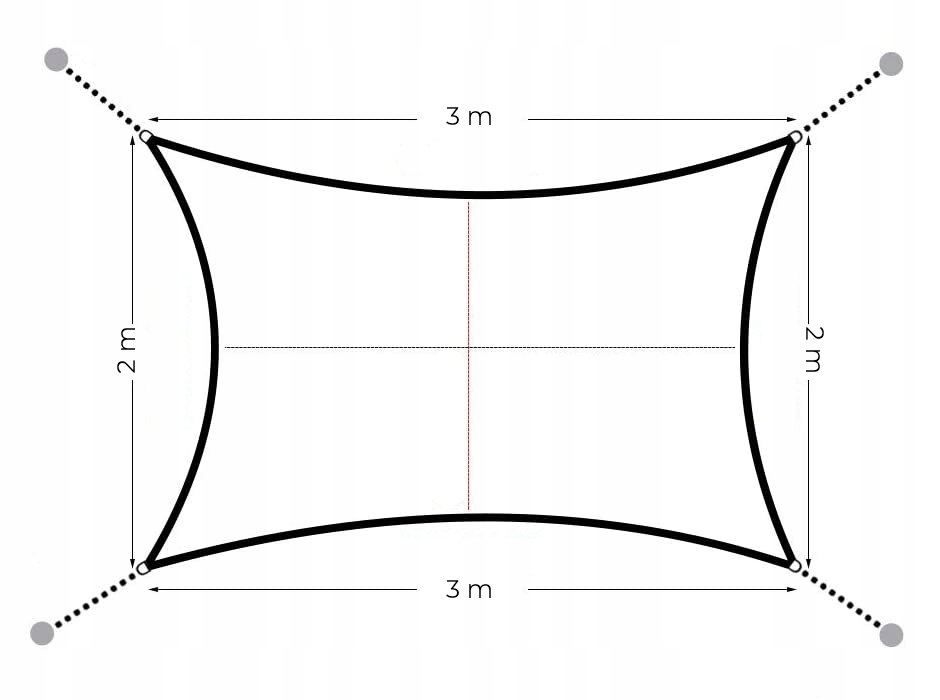 Téglalap alakú napvitorla 200×300 cm, vízálló, UV-védelemmel, 180 g/m² poliészter, bézs - Image 6