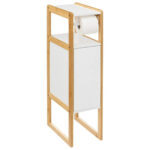 5Five Natureo WC-papír tartó szekrénnyel, MDF, 33×20×80 cm, fehér