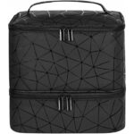 Beauty tipusu kozmetikai rendszerezo 2 rekesszel, mubor, 24x24x20 cm