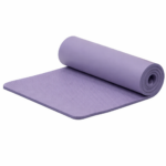Csúszásmentes fitness szőnyeg NBR anyagból, 183x61x1.5 cm, hordpánttal, lila