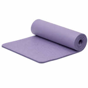 Csúszásmentes fitness szőnyeg NBR anyagból, 183x61x1.5 cm, hordpánttal, lila